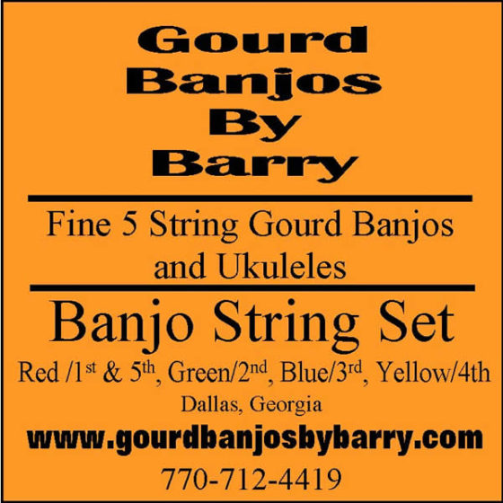 Mini 5 travel banjo String set Gourd Banjos by Barry