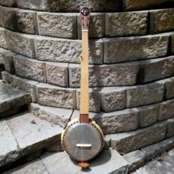 Banjo #532 5 string fretless Gourd banjo"Moonman" Raku - Image 4