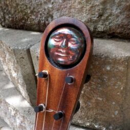 Banjo #532 5 string fretless Gourd banjo"Moonman" Raku - Image 5