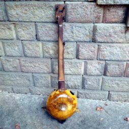 Banjo #535 "Earthtone" fretted 5 string Gourdie - Image 8