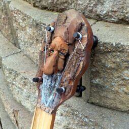 Banjo#544 Fretless 5 string gourdie "The Cottonwood Bark"woodspirit - Image 4