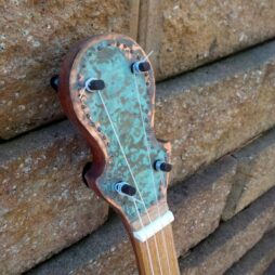 New Banjo #546 Hammered Copperhead 5 string fretless Gourdie