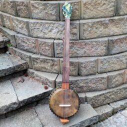 Gourd Banjo #847 5 string fretless "Mosaic" - Image 4