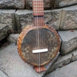 Fretted 5 String Gourd Banjo #555 "Mini 5 Travel banjo 17"scale - Image 6
