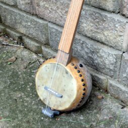 Banjo#562 "Roadkill Royalty" 5 string fretless Gourdie - Image 8
